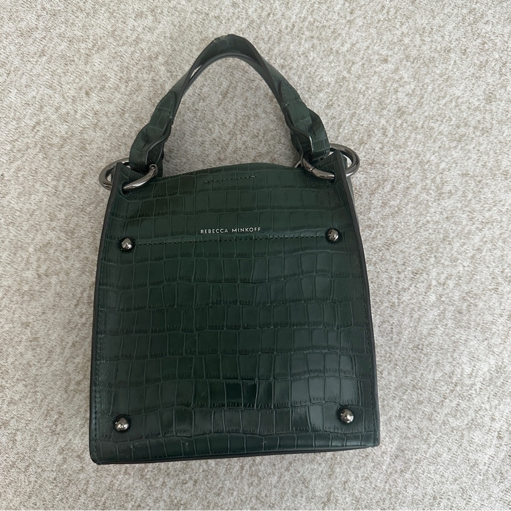 Rebecca Minkoff Green Mini Tote Crossbody Purse